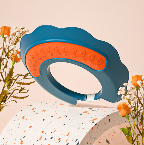 Шапочка-козырек для купания с буквами, синий