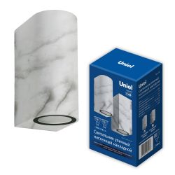 UUL-P52A 2х6W-GU10 IP65 MARBLE Светильник уличный. под две лампы GU10. Архитектурный накладной. Цвет корпуса мрамор. TM Uniel