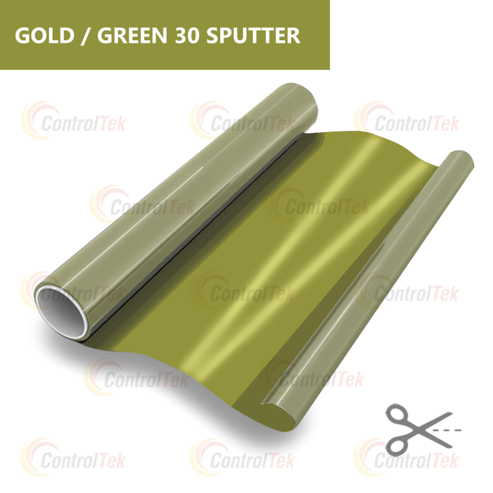 Пленка солнцезащитная спаттерная GOLD / GREEN 30 SPUTTER ControlTek, (на отрез)