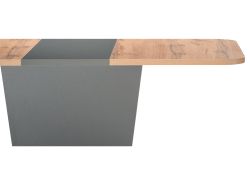 Стол на тумбе Лурвин 100(145)х68х75 дуб вотан / графит