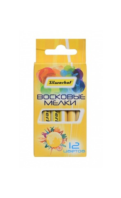 Мелки воск. 12 цв. Silwerhof Солнечная коллекция круглые 884171-12
