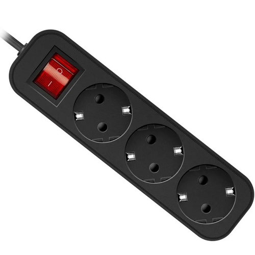 Сетевой фильтр Defender G350, 3 розетки, 5 м, черный (99335)