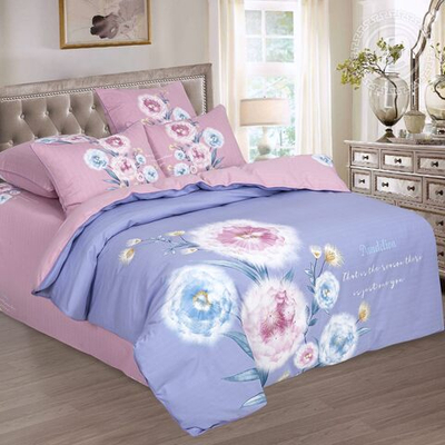 Постельное белье велюр 2,0 спальное с евро Гелия 796 Арт Элегант