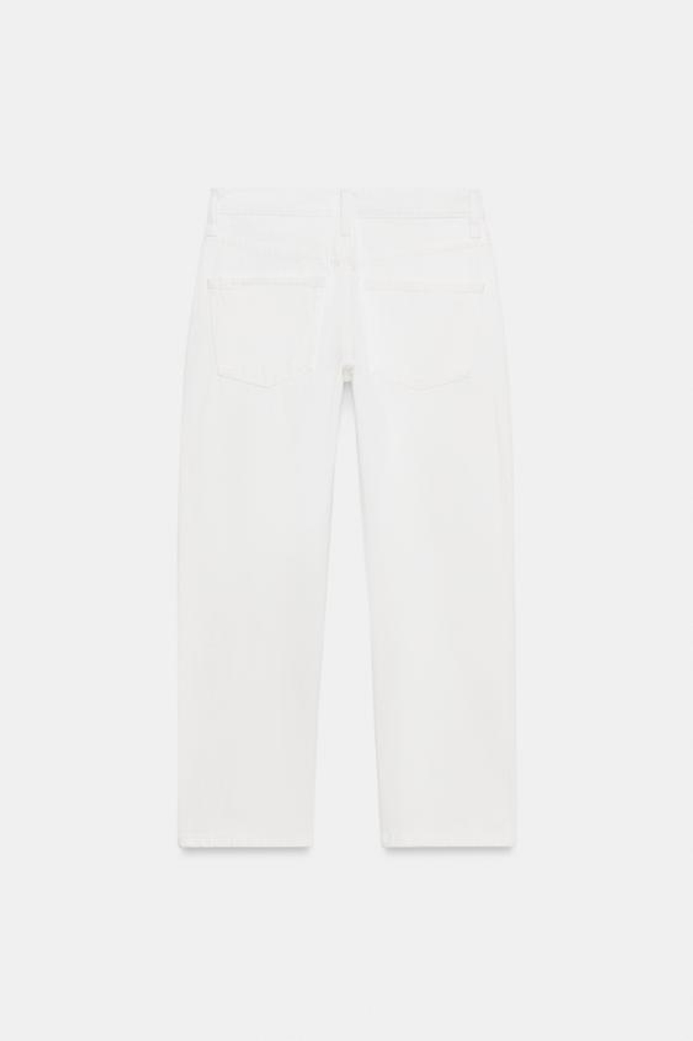 ZARA УКОРОЧЕННЫЕ ДЖИНСЫ Z1975 СО СРЕДНЕЙ ПОСАДКОЙ, БЕЛЫЙ