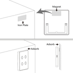 Сенсорный выключатель Zigbee 6CH беспроводной SS6 (на аккумуляторах, черный)