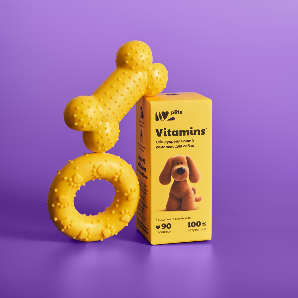 NL Pets Общеукрепляющий витаминный комплекс для собак 90шт