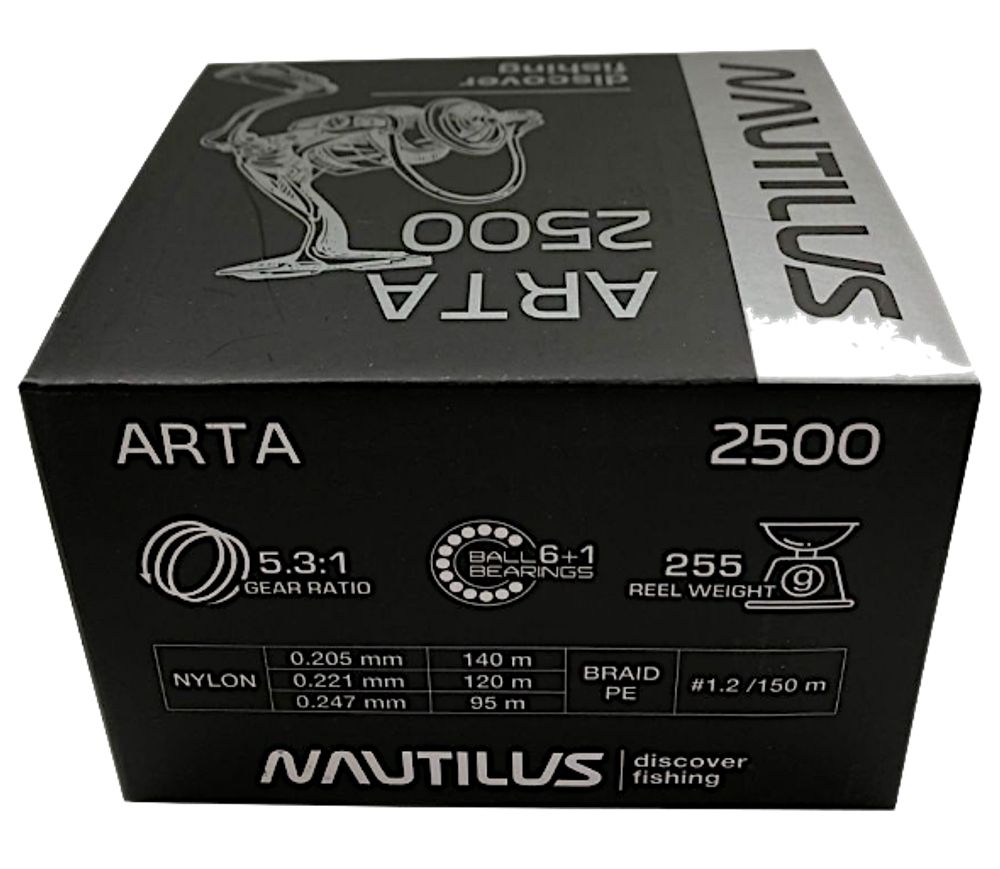 Катушка Nautilus Arta 2500 bb6+1 255г 0.205/0.221/0.247мм-140/120/95м 5.3:1 16-59296053