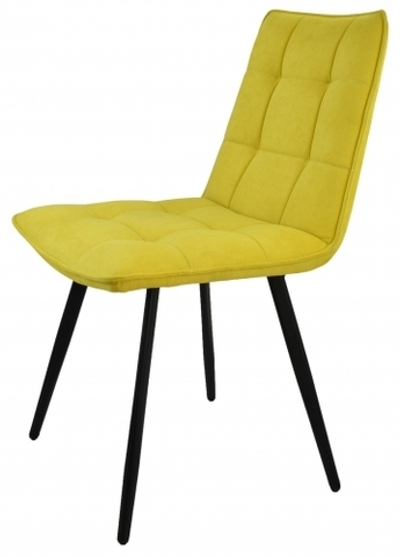 Стул "Рица" лофт ЭМАЛЬ ЧЕРНЫЙ МУАР ткань Candy Sunny