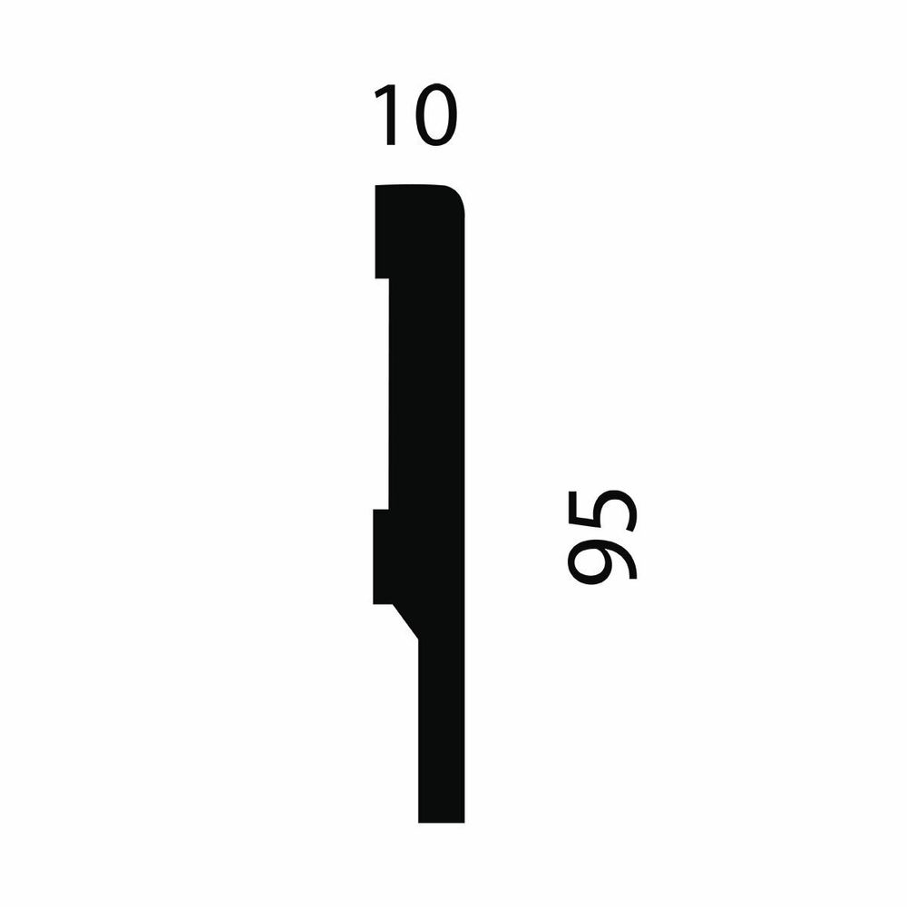 Плинтус под покраску, 95x10 мм