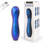 Синий вибромассажер с шаровидной головкой - 14 см. (Цвет: синий)