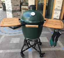 Керамический гриль Big Green Egg L Large (большой), 46 см, ножки с рукояткой, столики