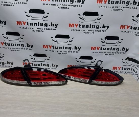 Задние фонари Seat Leon 2 red white led