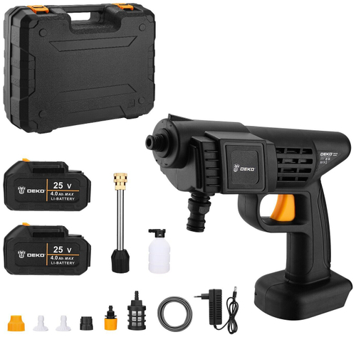 МОЙКА ВЫС.ДАВЛЕНИЯ АККУМУЛЯТОРНАЯ DEKO DCM48, КЕЙС 2ШТ АККУМ