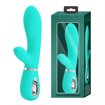 Вибратор-кролик Thomas Super Soft (20 см) бирюзовый