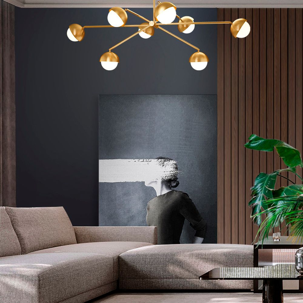 Люстра На Штанге Kendall L10 Black Gold By Imperiumloft