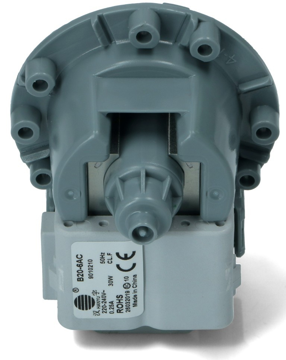 Насос слива, мощность 30W, без улитки, на 3 винтах, клеммы вперед, раздельно