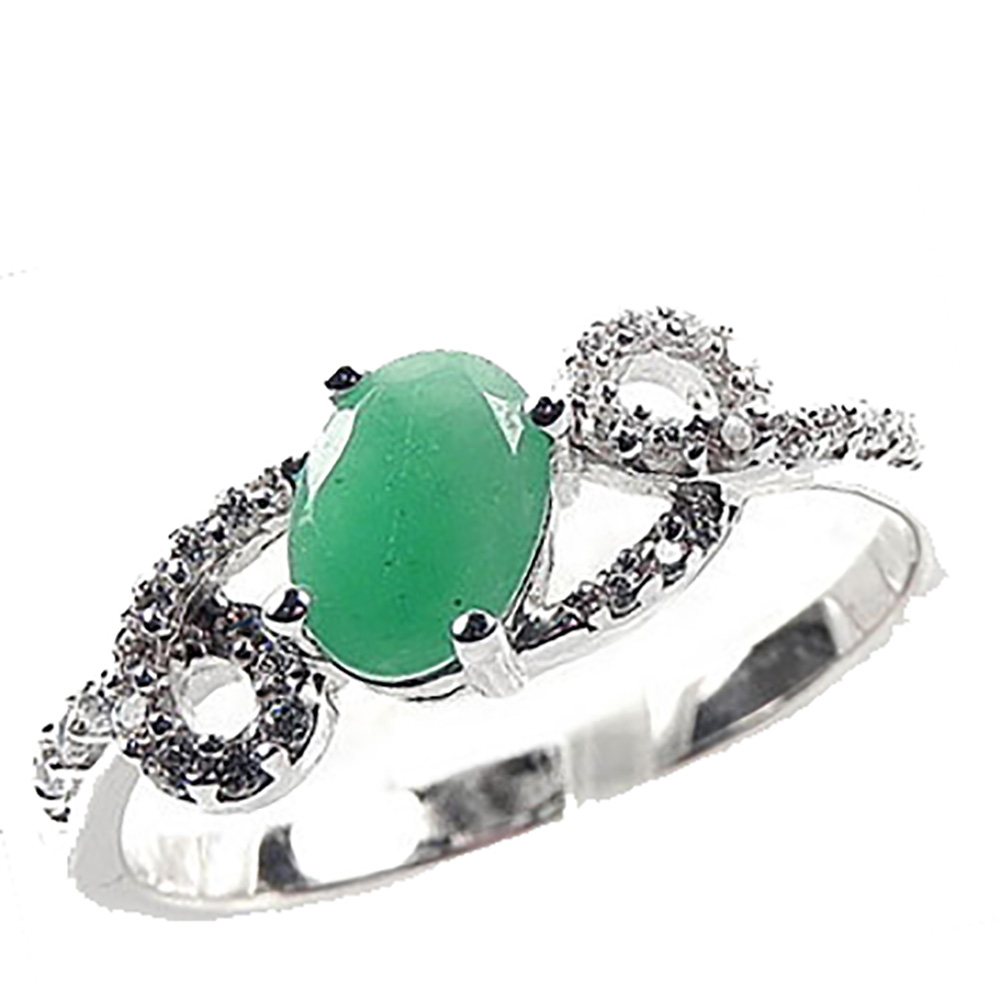 Кольцо "Элфин" изумруд, циркон