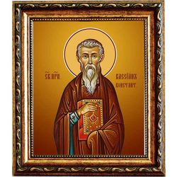 Вассиан (Василий) Константинопольский, преподобный игумен. Икона на холсте.