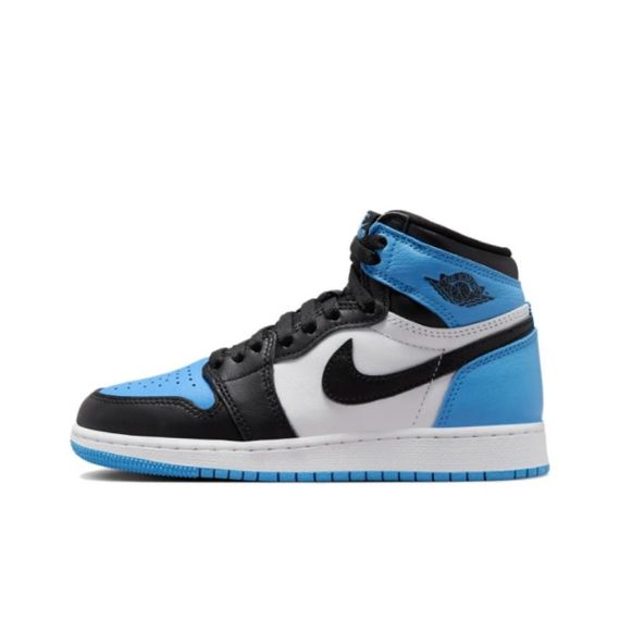Иордания Air Jordan 1 Детские баскетбольные площадки Высокие Вершины Черные, Белые и Синие Юнисекс
