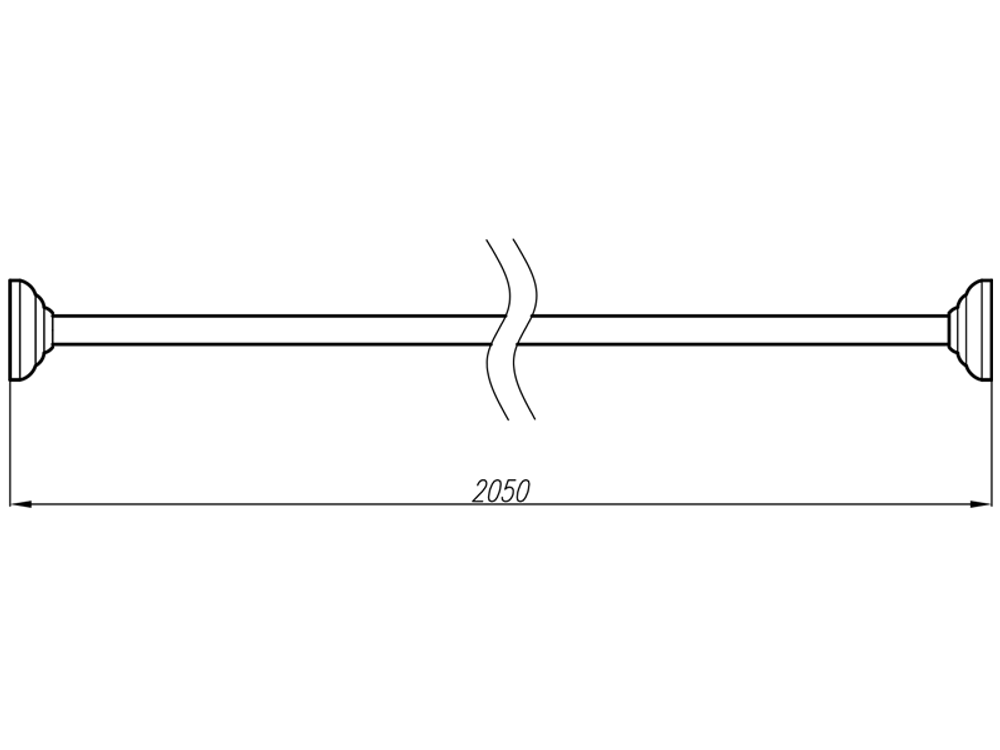 Карниз для шторки на ванну Migliore 20427 хром