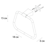 Полотенцедержатель кольцо Fixsen Trend GOLD, золото матовое (FX-99011)