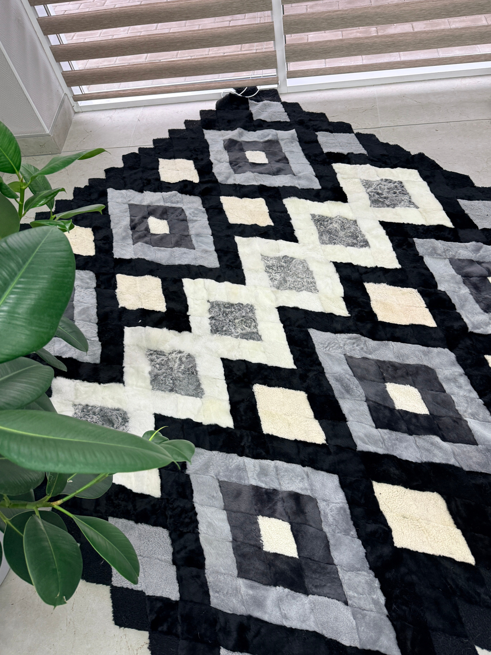 Покрывало меховое ковер из шкуры овчины