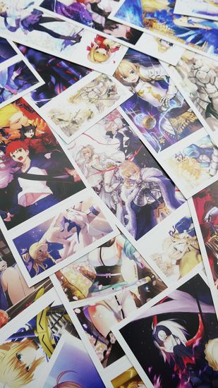 Набор открыток, карточек и наклеек "Судьба: Ночь схватки / Fate/stay night", 188 предметов