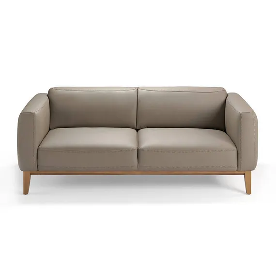 Трехместный диван Angel Cerda 5353-3P, серо-бежевая кожа