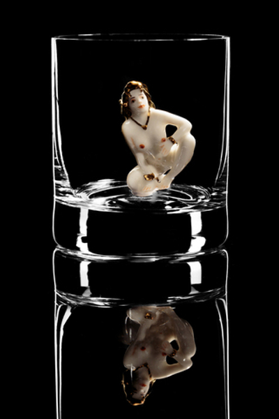 Бокал для виски. / Знаки зодиака. Лев. Белый.