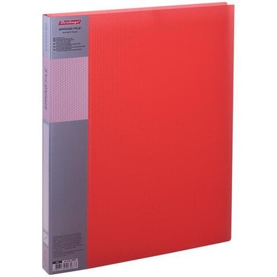 Папка с пруж. скоросшивателем "Diamond" 17мм, 700кмк, красная (Berlingo)