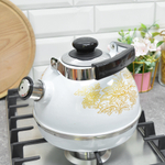 Чайник 3,5л со свистком, подвижная ручка, белый "Олимпия"