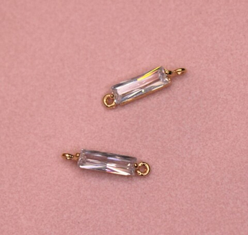 Коннектор стекло 13 мм позолота