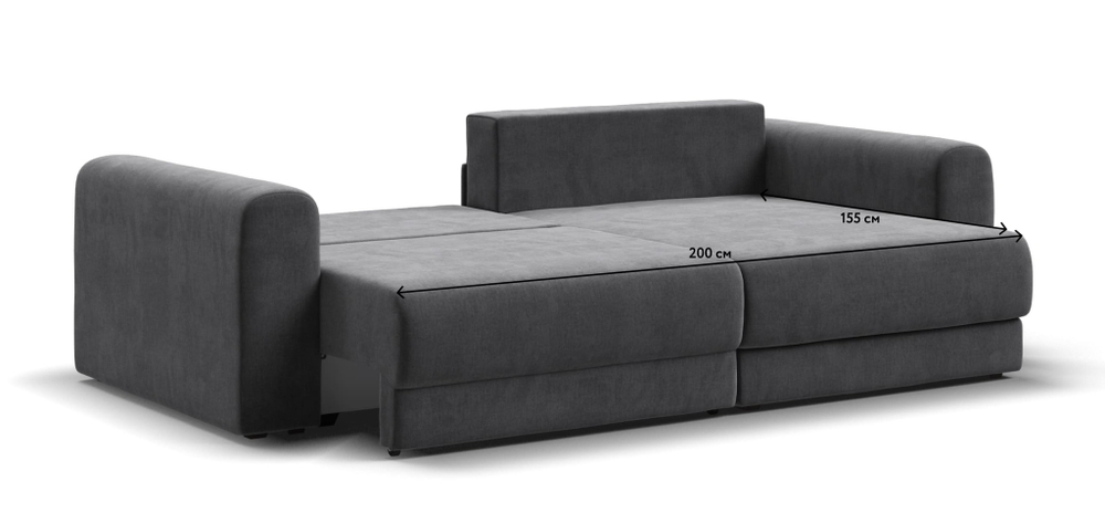 Модульный угловой диван РИЧМОНД MODOOL Велюр Monolit серый