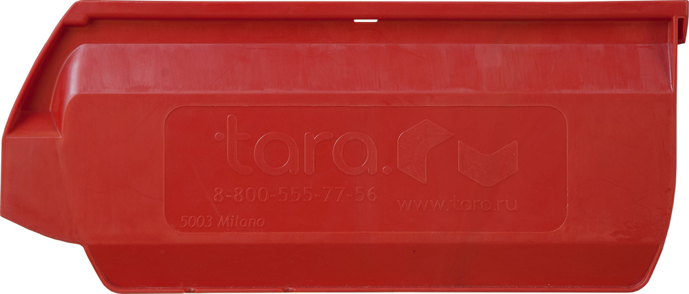 Ящик сплошной 350×230×150 мм, объем 12.08 л., арт.: 5003, красный, код: 10038