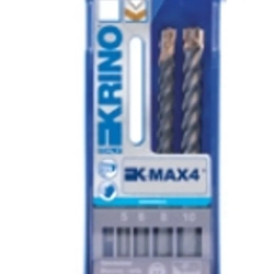 Сверла по бетону и камню 5-6-8-10мм ''MAX 4'', 4 режущие кромки, набор 4пр. Krino 3073201