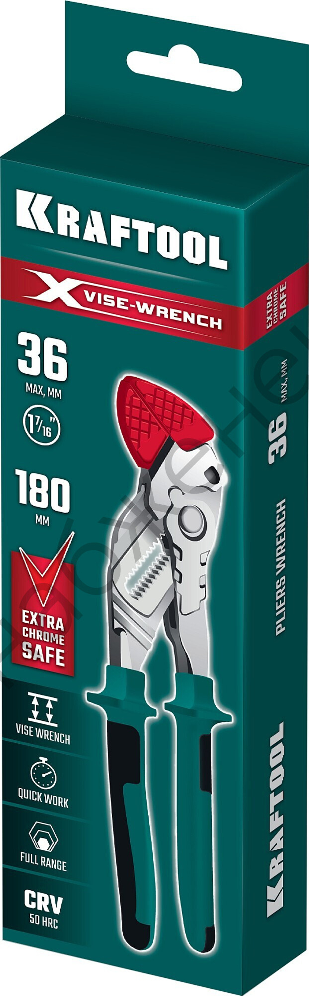 KRAFTOOL VISE-WRENCH X 180 мм, Клещи переставные-гаечный ключ (22066)