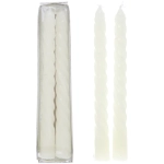 Свечи витые «Нежность» 2шт 15 см, цвет белый