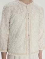 Пиджак кружевной, белый