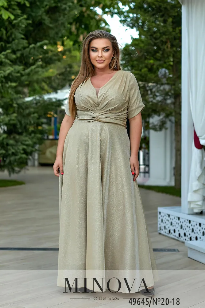 Платье 20-18-золотисто-бежевый Minova