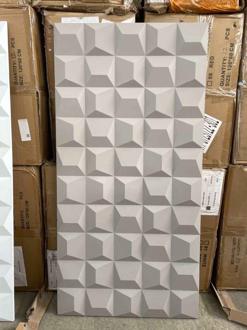 3D PU MOSAIC 3A-Cement Grey 1200*600*25mm