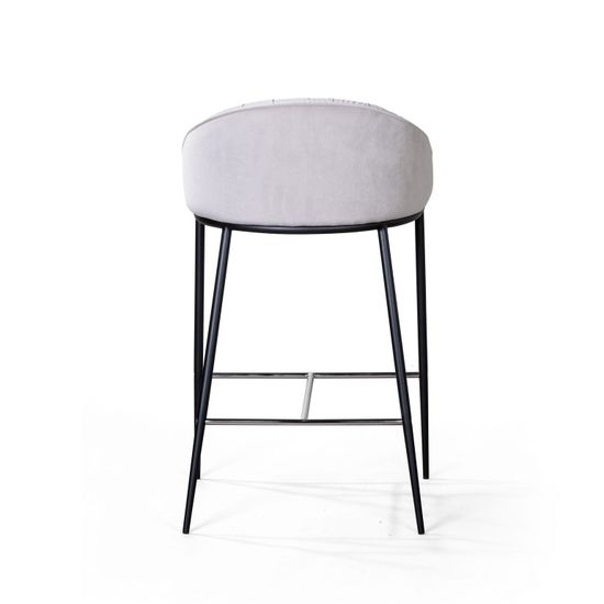 Стул полубарный Barkley, микровелюр серый