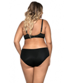 Элегантный бюстгальтер plus size с уплотненными чашками из нежной микрофибры (Размер: 90G) (Цвет: черный)