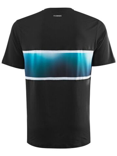 Мужская теннисная футболка K-Swiss Hypercourt Express Crew Tee 2 - limo blac/algiers blue