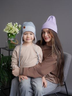 Шапка весенняя/осенняя вязаная (Стальной) ТОКИ