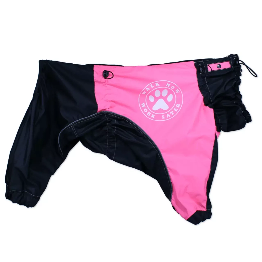 комбинезон для собаки девочки демисезонный розово-черный