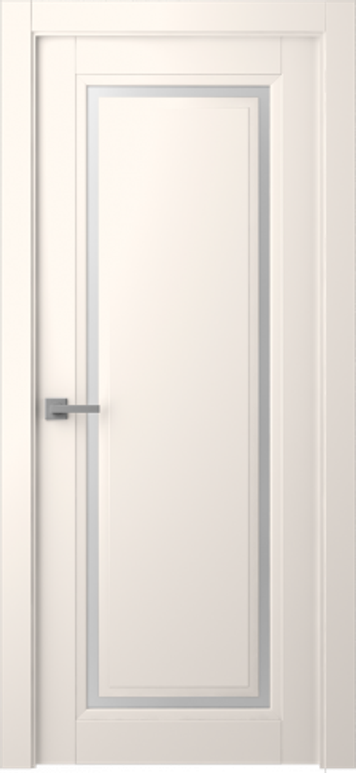 Дверь Аурум 1 / Цвет Эмаль жемчуг / Сатин двусторонний каленый / Двери Belwooddoors