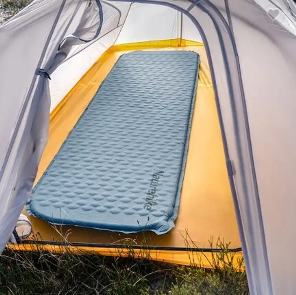 Коврик самонадувающийся Naturehike, 185x55x3,5 см, синий