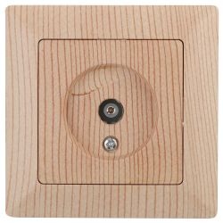 Розетка Intro Solo 4-301-11 TV одиночная, СУ, сосна