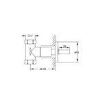 Steinberg Серия 170 Запорный вентиль, 1/2“, для горячей воды, с 90 ° керамическим вентилем, в комплекте со скрытым корпусом, c уплотнительной манжетой Kerdi, хром 170 4510