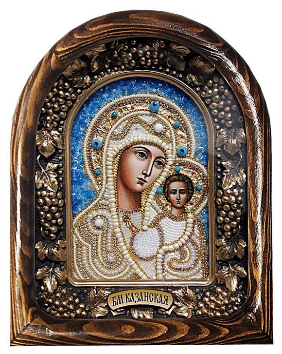 Дивеевская икона Пресвятая Богородица Казанская, бисер